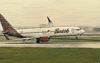 Pesawat Batik Air PK-LDJ Nyaris Tergelincir di Bandara Soetta Saat Hujan Lebat