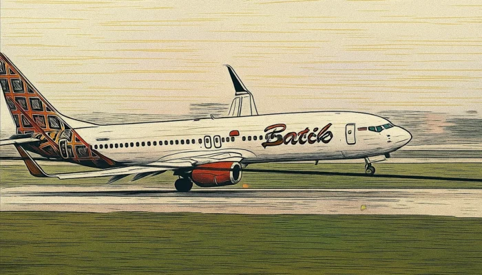 Pesawat Batik Air PK-LDJ Nyaris Tergelincir di Bandara Soetta Saat Hujan Lebat