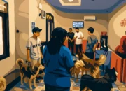 Ilustrasi - Rumah kos di Srabaya, Jawa Timur, diprotes warga karena menjadi tempat pembiakan anjing ras.