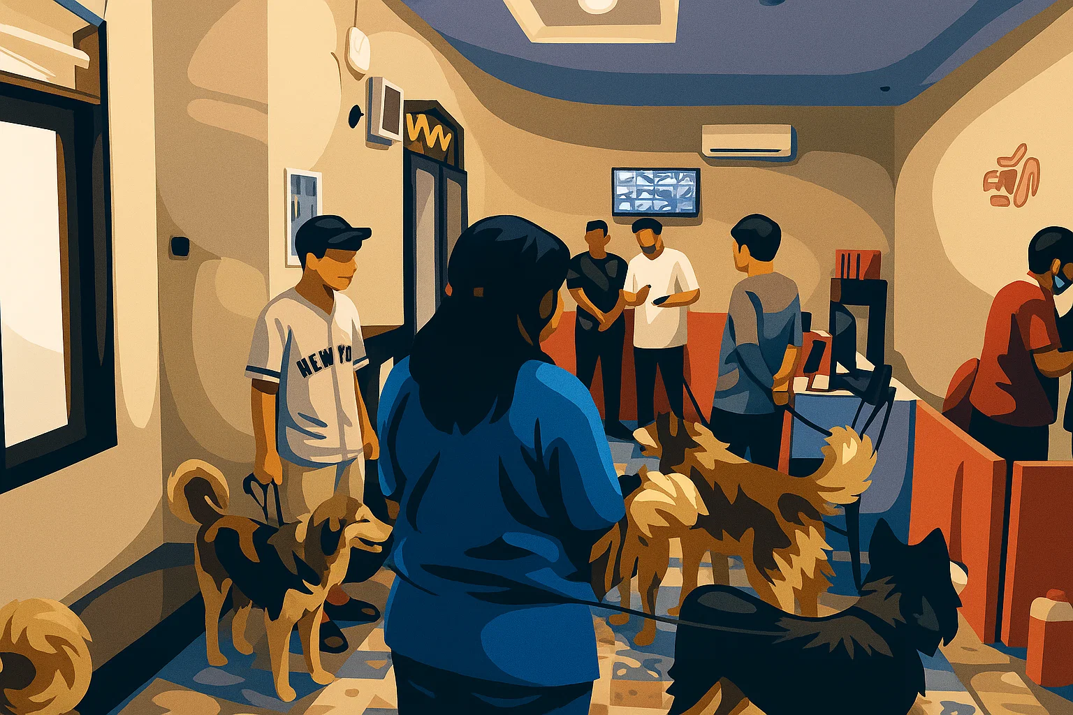 Ilustrasi - Rumah kos di Srabaya, Jawa Timur, diprotes warga karena menjadi tempat pembiakan anjing ras.