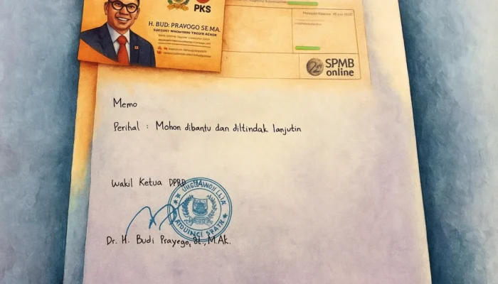 Wakil Ketua DPRD Banten Klarifikasi Terkait Memo Titipan Siswa ke SMA Negeri Cilegon