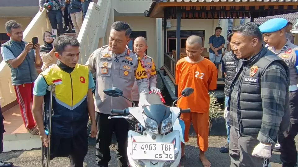 Seorang satpam di Ciamis tega membegal ojol disabilitas demi judi online. (Beritasatu/Muhamad Iqbal)