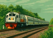 Ilustrasi - Rangkaian kereta api indonesia.