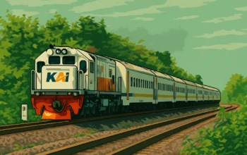 Ilustrasi - Rangkaian kereta api indonesia.