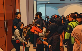Ilustrasi - Pendaftaran SMP swasta gratis di Balaikota Depok membludak, Selasa 1 Juli 2025.