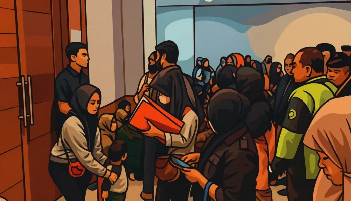 Ratusan Orang Tua Serbu Pendaftaran Sekolah Swasta Gratis SMP di Depok