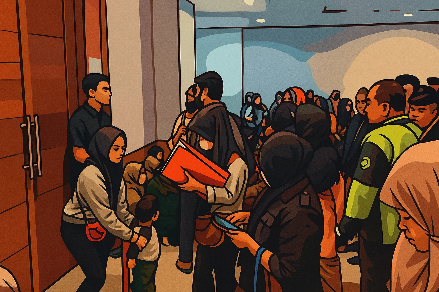 Ilustrasi - Pendaftaran SMP swasta gratis di Balaikota Depok membludak, Selasa 1 Juli 2025.