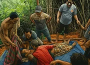 Ilustrasi - Korban Dani saat dievakuasi di lokasi yang diduga tambang ilgeal di Gunung Wangun Desa Buana Jaya, Kecamatan Tanjungsari Kabupaten Bogor.