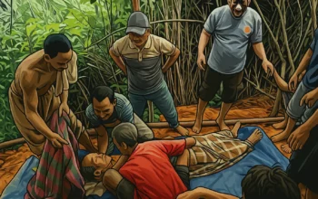 Ilustrasi - Korban Dani saat dievakuasi di lokasi yang diduga tambang ilgeal di Gunung Wangun Desa Buana Jaya, Kecamatan Tanjungsari Kabupaten Bogor.