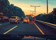 Ilustrasi - Seorang bocah jatuh dari bus bertuliskan Mabes AD di Tol JORR, Jakarta..