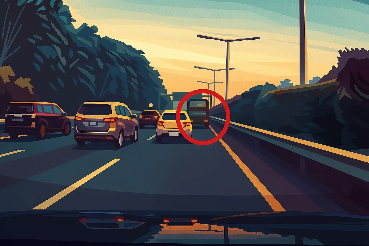 Ilustrasi - Seorang bocah jatuh dari bus bertuliskan Mabes AD di Tol JORR, Jakarta..