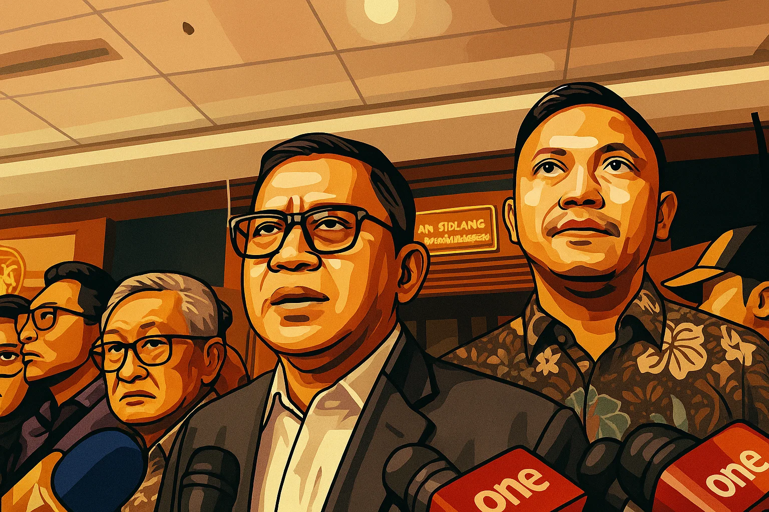 Ilustrasi - Hasto Kristiyanto bersama kuasa hukumnya di Pengadilan Tipikor Jakarta.