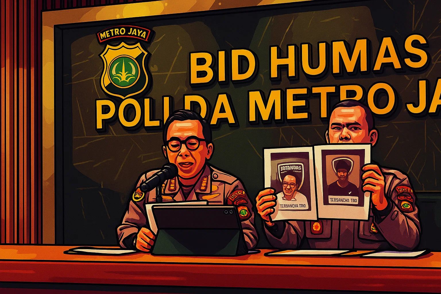 Ilustrasi - Polisi menunjukan tersangka pasutri yang mencuri kacamata di mal.