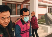 Ilustrasi - Sekretaris Desa Cipaku berinisial MGS digelandang petugas Kejari Majalengka menuju mobil seusai ditetapkan sebagai tersangka kasus korupsi dana desa senilai Rp 513 juta, Kamis, 3 Juli 2025.