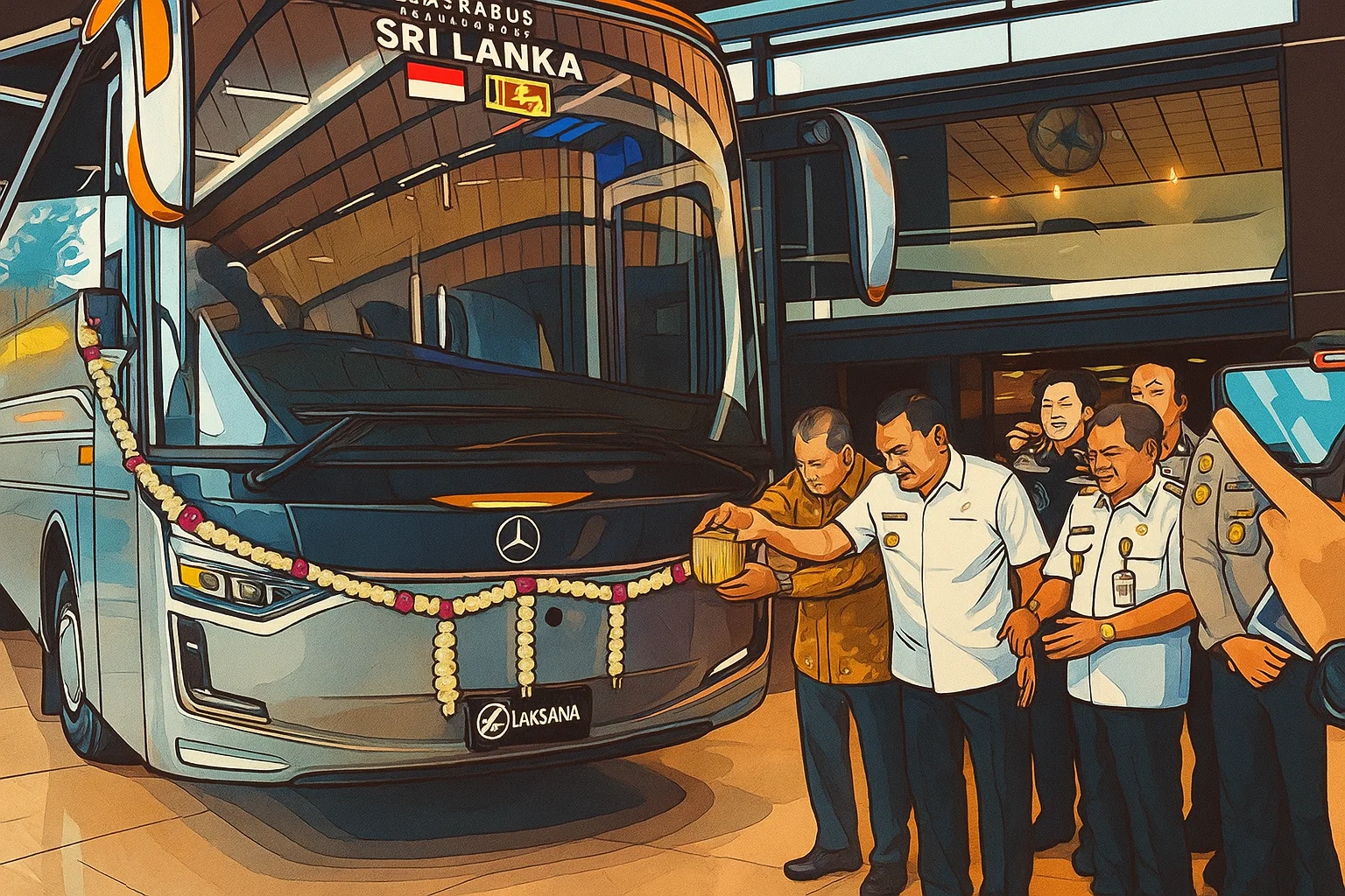 Ilustrasi - Gubernur Jawa Tengah Ahmad Luthfi lepas ekspor bus ke Sri Lanka di Karoseri Laksana, Kabupaten Semarang, Jawa Tengah, Kamis 3 Juli 2025.