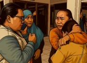 Ilustrasi - Anggota keluarga dan kerabat menunggu kabar terbaru tentang operasi pencarian sebuah kapal feri yang tenggelam di lepas pantai Bali, di Pelabuhan Ketapang, Banyuwangi, Jawa Timur, pada Kamis 3 Juli 2025.