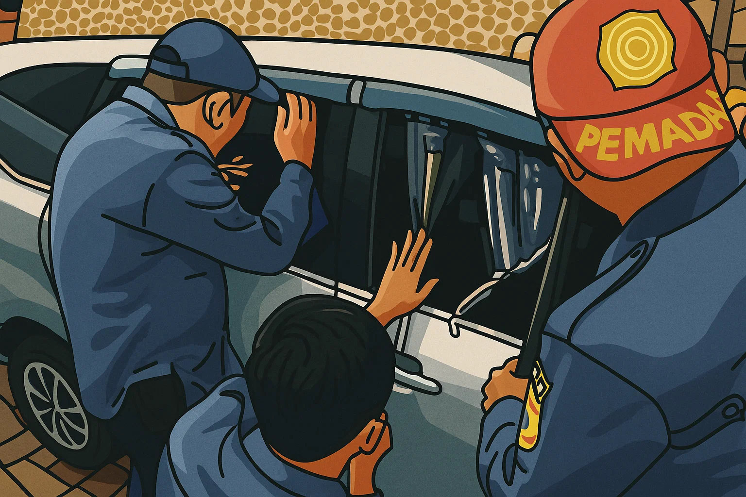 Ilustrasi - Petugas Damkar Ciamis sigap mengevakuasi balita berusia 2 tahun yang terjebak dalam mobil terkunci.