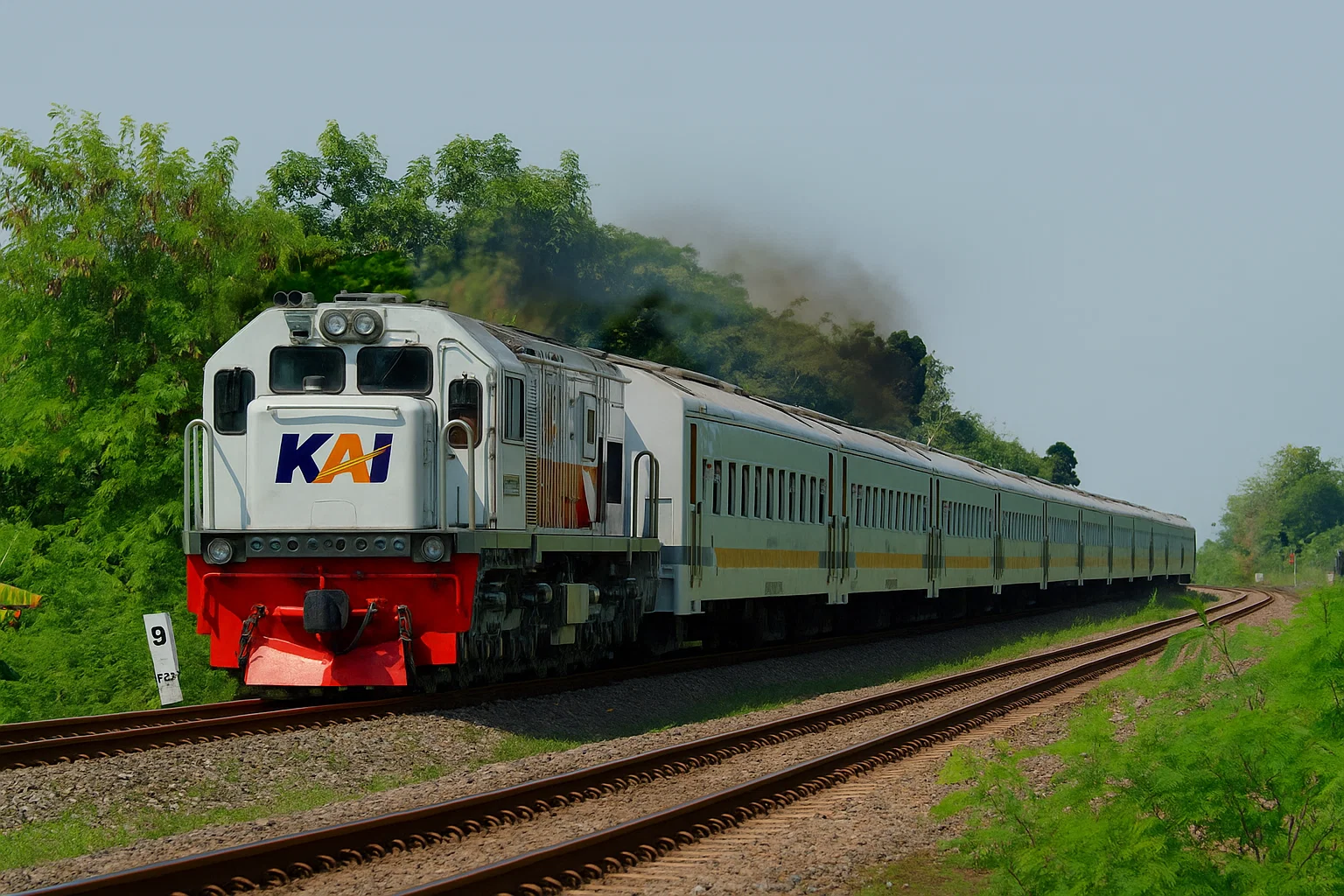 Rangkaian kereta api indonesia. (KAI)