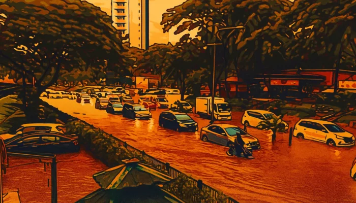 Banjir Jakarta 8 Juli 2025 Meluas ke 46 RT, Ketinggian Air Capai 1,3 Meter