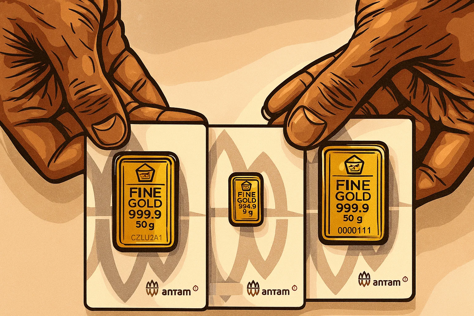 Ilustrasi - Emas Antam.