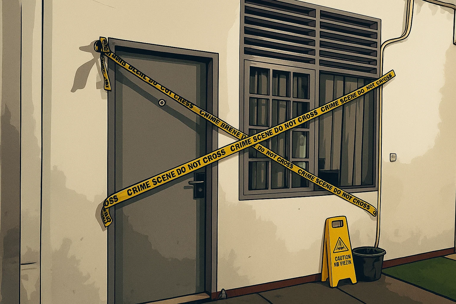 Ilustrasi - Kamar indekos lokasi penemuan mayat diplomat Kemenlu berinisial ADP (39) di Jalan Gondangdia Kecil, Menteng, Jakarta Pusat dipasang garis polisi, Selasa (8/7/2025).