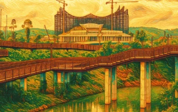 Ilustrasi - Salah satu sudut pemandangan di wilayah ibu Kota Nusantara atau IKN.