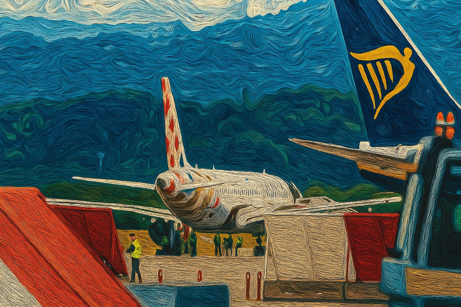 Ilustrasi - Insiden Tragis di Bandara Milan: Pria Tewas Tersedot Mesin Pesawat Volotea.