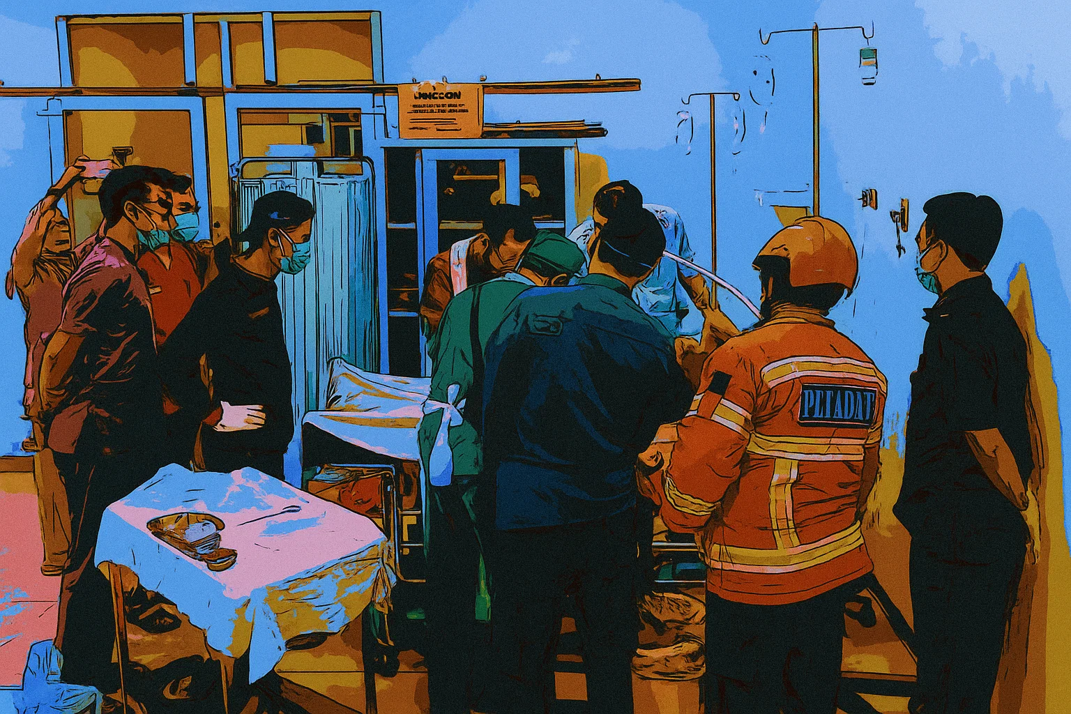 Ilustrasi - Damkar di Ciamis menolong seorang pria yang terjebak 4 cincin di alat vital.