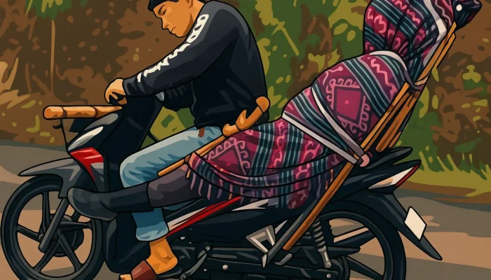 Viral, Pria Bonceng Jenazah di Donggala: Potret Pilu Buruknya Infrastruktur Daerah Terpencil