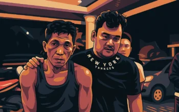 Ilustrasi - BY (kiri) ditangkap polisi karena membacok hingga tewas Ahmad di Kecamatan Padang Ratu, Kabupaten Lampung Tengah, Lampung.