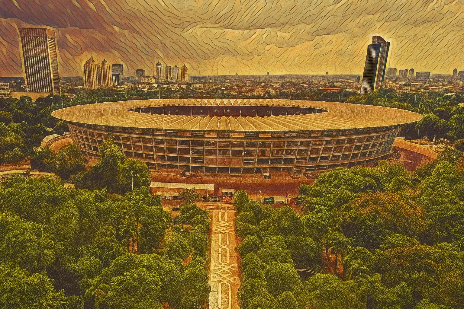 Ilustrasi - Gelora Bung Karno (GBK).