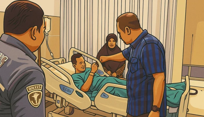 Dibacok Geng Motor Saat Bubarkan Tawuran, Anggota Polsek Ligung Alami Luka Serius