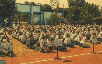 Ilustrasi - Siswa Baru Kelas 10 SMPN 8 Kota Tangerang Selatan saat mengikuti Masa Pengenalan Lingkungan Sekolah (MPLS) Tahun Ajaran 2025/2026.