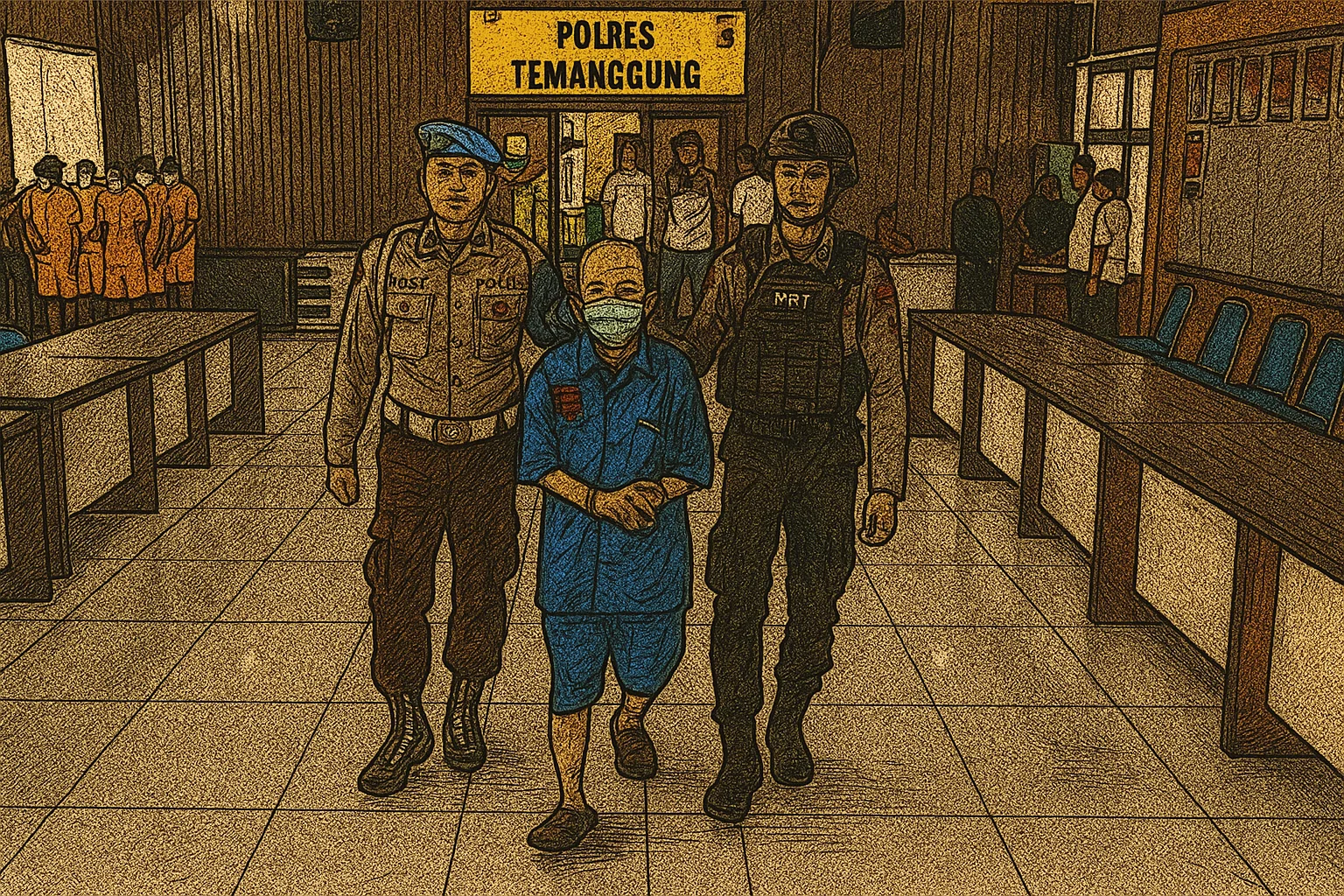 Ilustrasi - Gara-gara cemburu melihat istri berduaan dengan pria lain, seorang mantan kepala desa (Kades) di Kabupaten Temanggung, Jawa Tengah (Jateng) nekat menebas kepala istri menggunakan parang.
