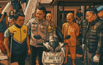 Ilustrasi - Seorang satpam di Ciamis tega membegal ojol disabilitas demi judi online.