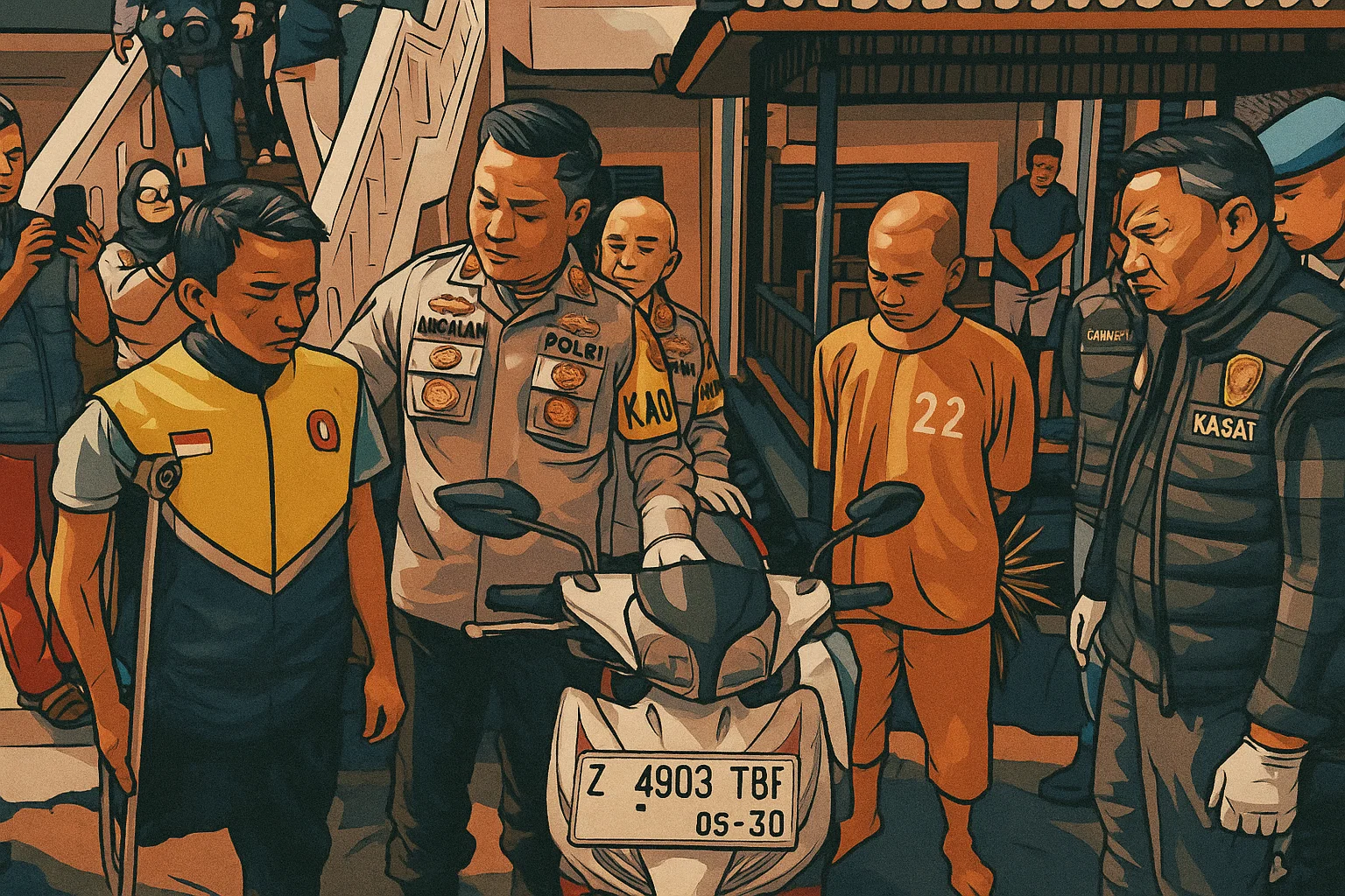 Ilustrasi - Seorang satpam di Ciamis tega membegal ojol disabilitas demi judi online.