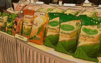 ILustrasi - Polri telah menyita 201 ton beras yang diduga oplosan dari pasar tradisional dan ritel modern dalam kemasan 5 kg dan 2,5 kg.