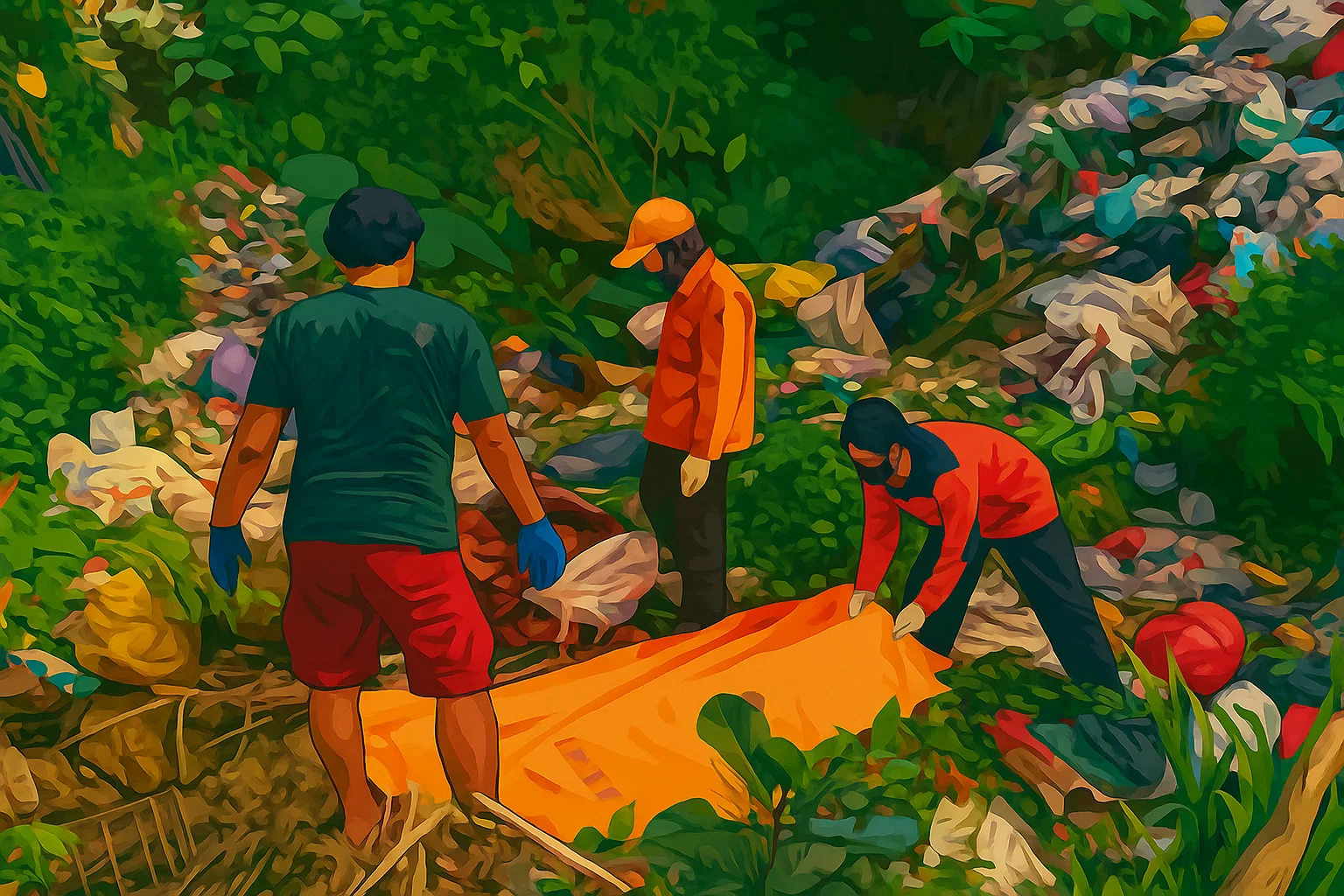 Ilustrasi - Petugas mengevakuasi jenazah tak dikenal yang ditemukan di Desa Purwokerto, Kecamatan Kayen, Kabupaten Pati, Jawa Tengah.