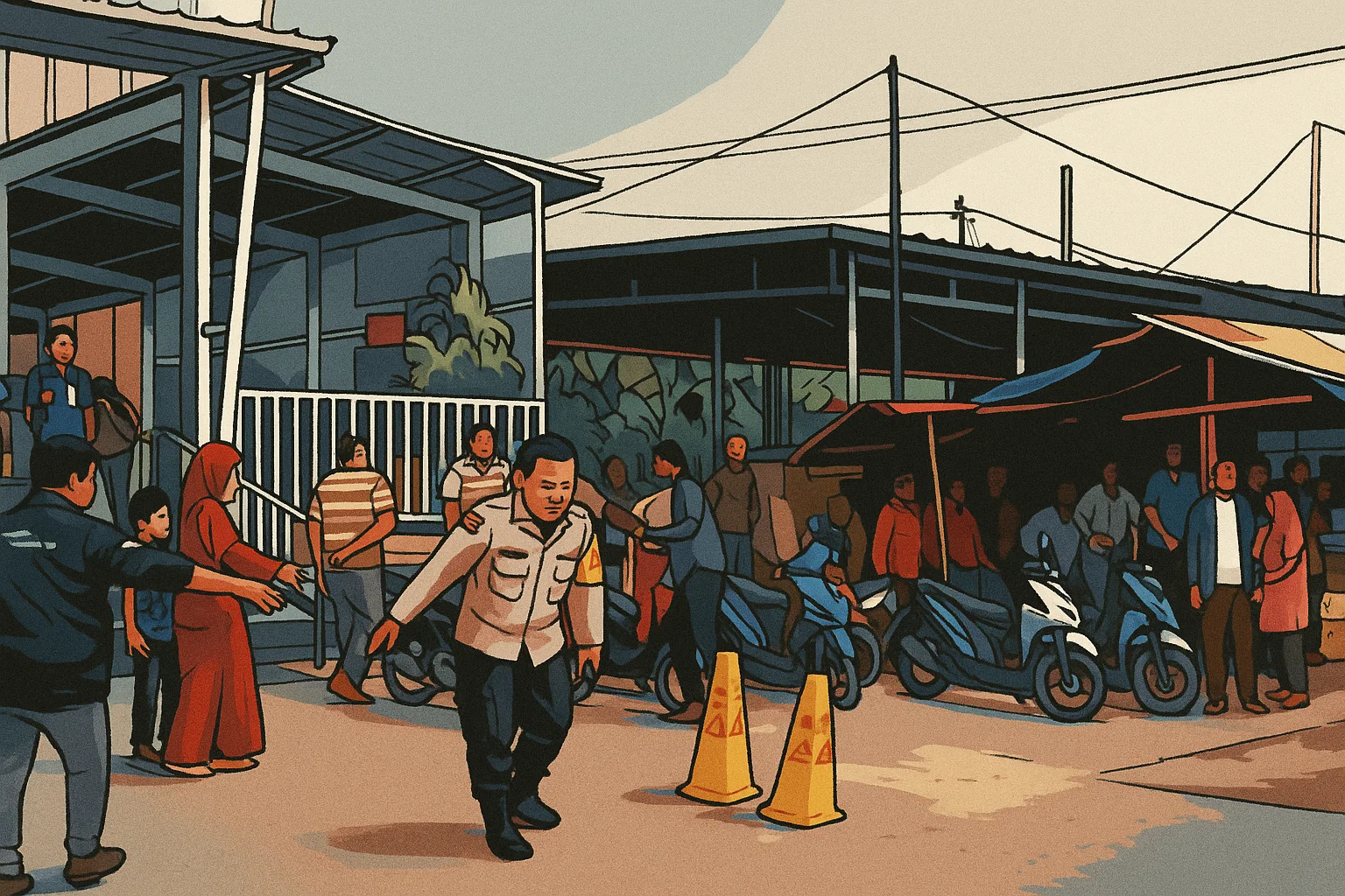 Ilustrasi - Polisi Jaga Stasiun Tigaraksa Buntut Perselisihan Opang dan Taksi Online .
