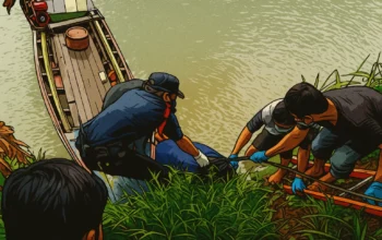 Ilustrasi - Warga Kota Tangerang dihebohkan dengan penemuan mayat perempuan di dalam tong plastik besar berwarna biru, yang mengambang di bantaran Sungai Cisadane, di Jalan Perintis Kemerdekaan, Kecamatan Tangerang, Minggu (27/7/2025).