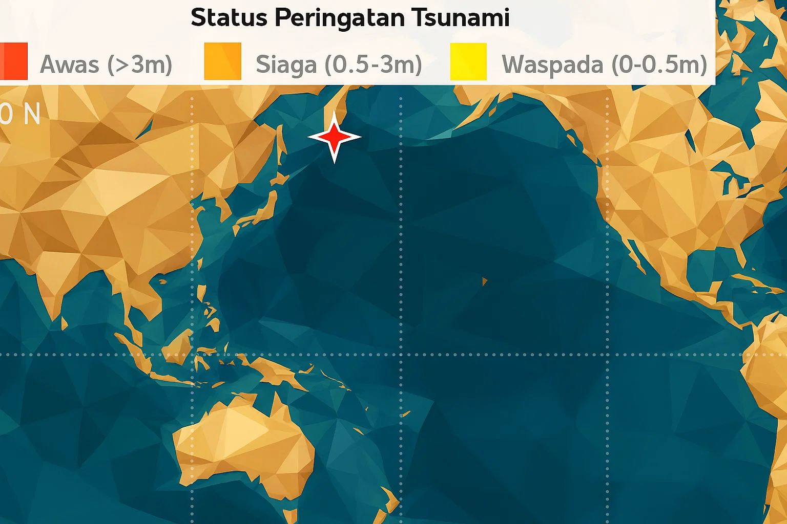 Ilustrasi - Gempa magnitudo 8,7 yang mengguncang Rusia (BMKG).