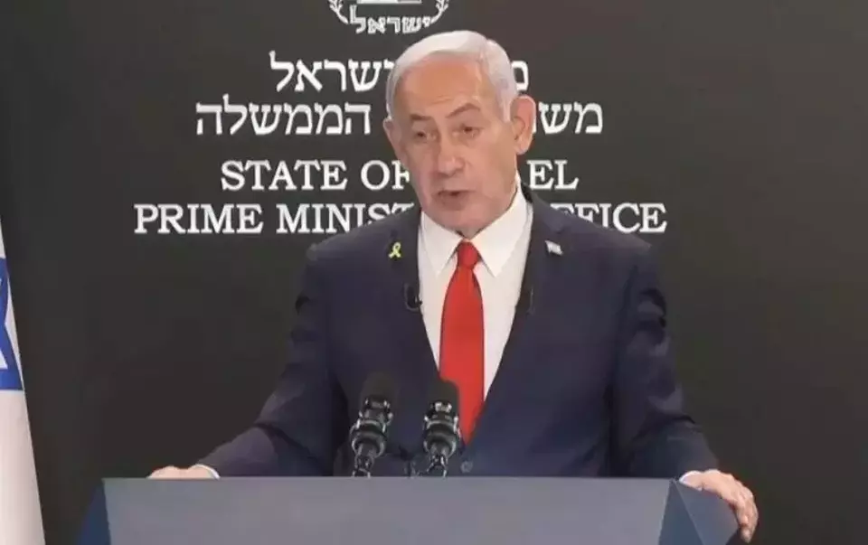 Perdana Menteri Israel Benjamin Netanyahu bela serangan militer Israel yang semakin meluas di Gaza, Palestina. (AP Photo)