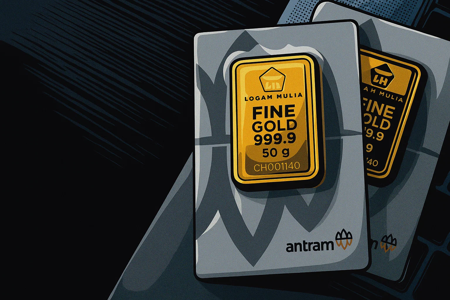 Ilustrasi - Emas Antam.