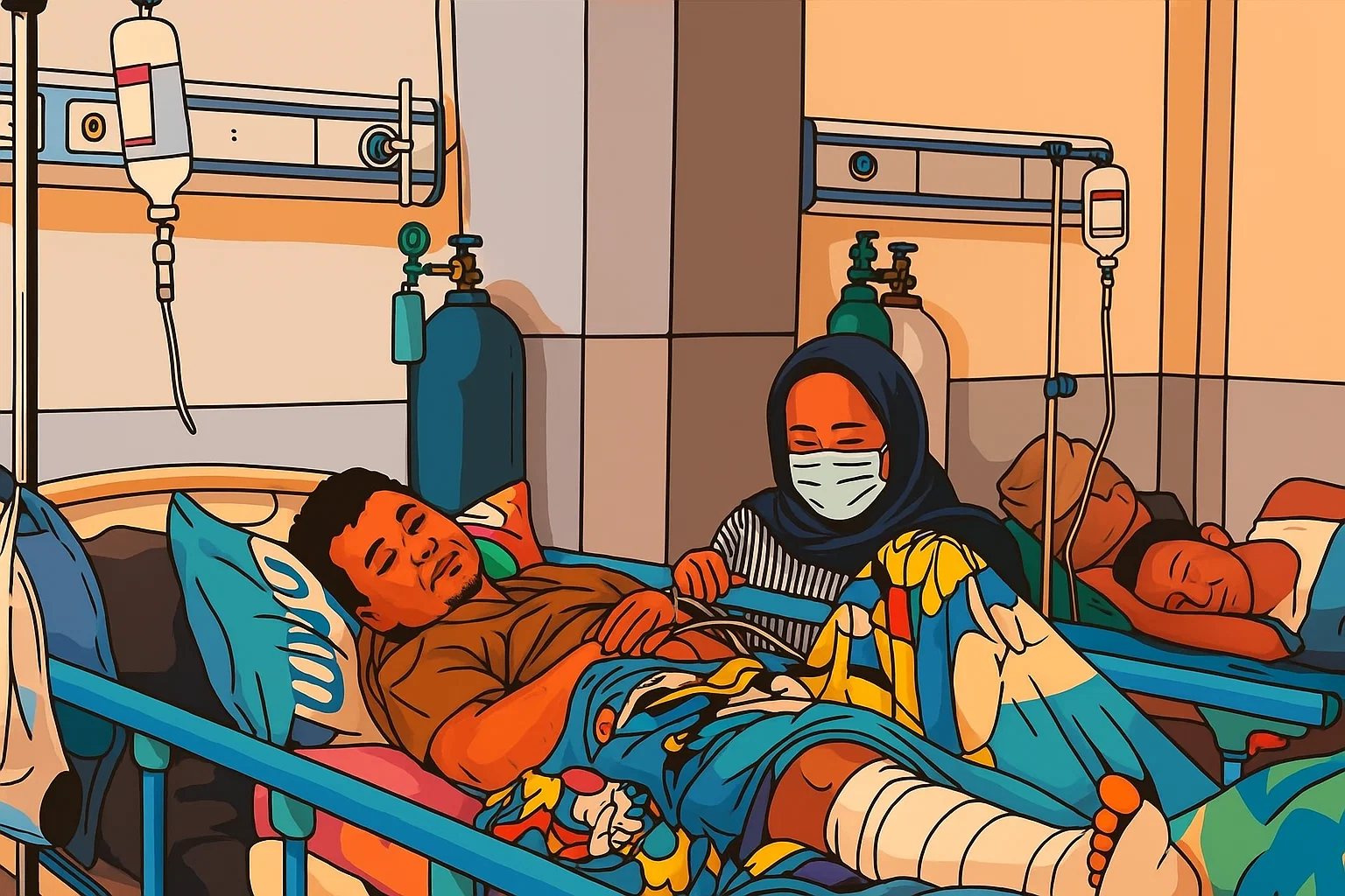Ilustrasi - Tahanan yang dianiaya polisi di Luwu, Sulawesi Selatan, dirawat di rumah sakit, Sabtu 2 Agustus 2025.