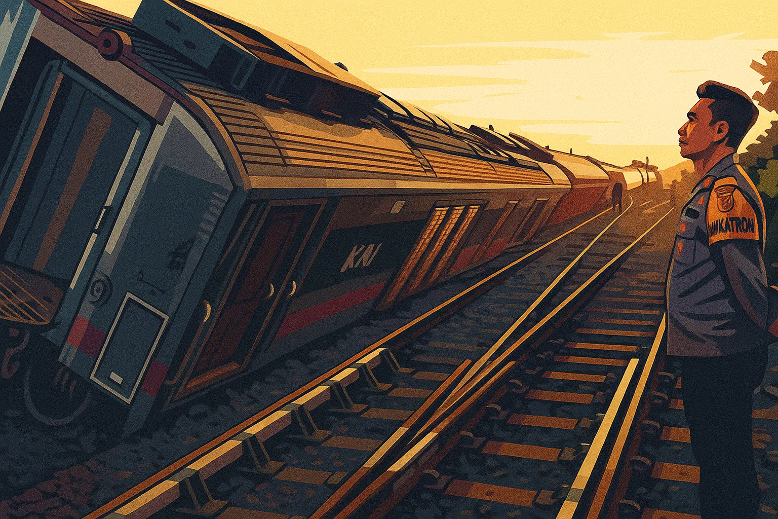Ilustrasi - Kereta api Argo Bromo Anggrek rute Surabaya Pasar Turi-Gambir Jakarta anjlok di wilayah Pagaden, Kabupaten Subang, Jawa Barat, Jumat, 1 Agustus 2025.