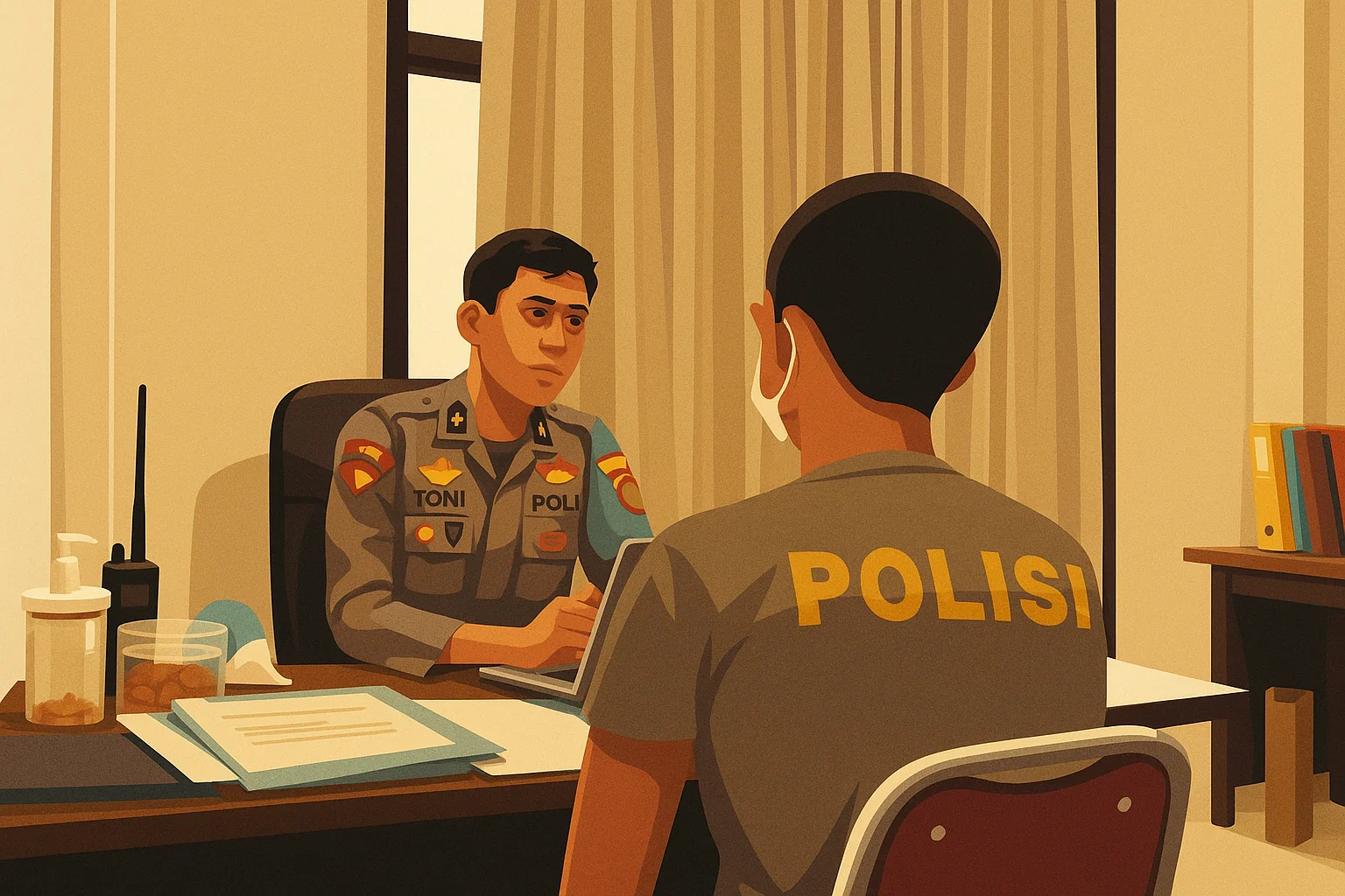 Ilustrasi - Oknum Polisi Terduga Pelaku Pelecehan dibawah Oleh Propam Polres Mateng, Jumat 1 Agustus 2025.