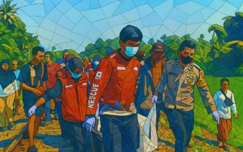 Ilustrasi - Petugas mengevakuasi jenazah Ade Rahmat (62) yang tewas tertabrak kereta api di perlintasan tanpa palang pintu jalur rel Paledang, Jalan Cicantayan, Desa Cimahi, Kecamatan Cicantayan, Kabupaten Sukabumi, Jawa Barat, Sabtu (2/8/2025).