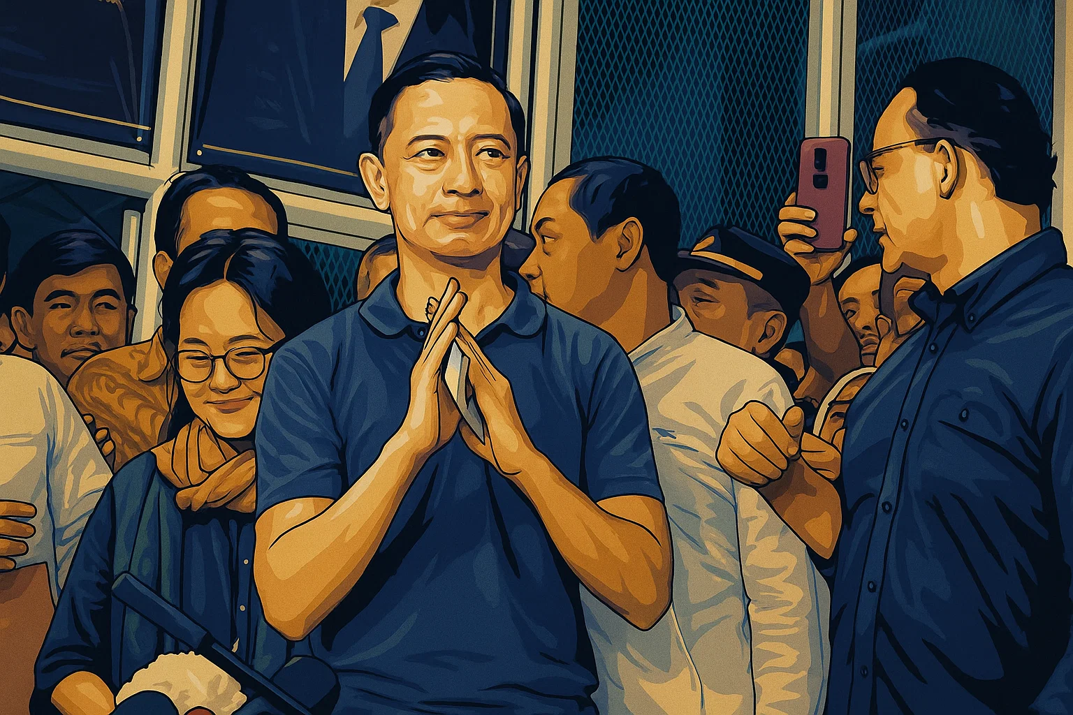 Ilustrasi - Momen Tom Lembong Bebas dari Penjara.