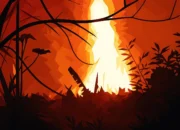 Ilustrasi - Penampakan ledakan di sumur gas milik Pertamina EP di Kampung Babakan Cidahu, Desa Cidahu, Kecamatan Pagaden Barat, Subang, Jawa Barat.