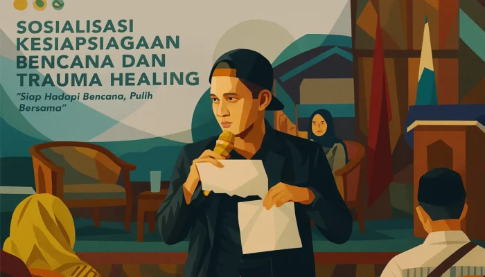 Mahasiswa Unper Gelar Trauma Healing dan Edukasi Bencana di Desa Cikondang